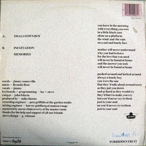 Bronski Beat - Smalltown Boy | London Records (820 996-1) - 2 Bronski Beat - Smalltown Boy | London Records (820 996-1) - 2
