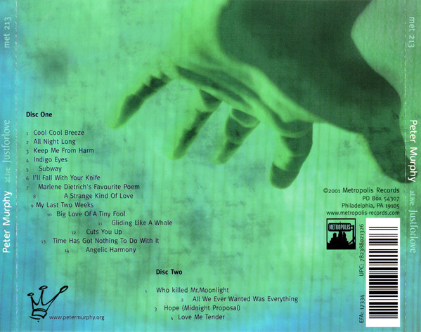 Peter Murphy - Alive Just For Love | Metropolis (MET 213) - 2