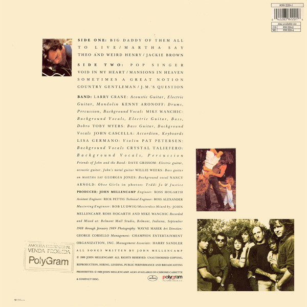 John Cougar Mellencamp - Big Daddy | Mercury (838 220-1) - 2