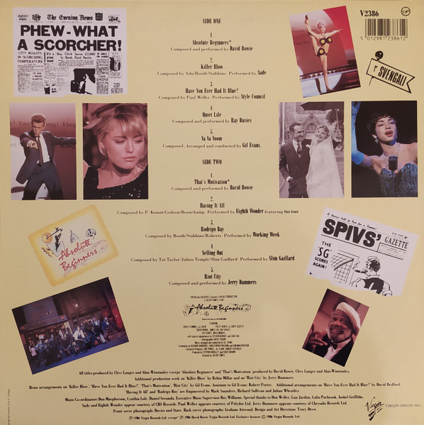 Various - Absolute Beginners - The Musical (Songs From The Original Motion Picture) | Virgin (V 2386) - 2 Various - Absolute Beginners - The Musical (Songs From The Original Motion Picture) | Virgin (V 2386) - 2