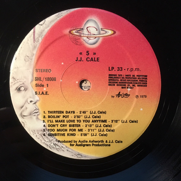 J.J. Cale - 5 | Shelter Records (SHL/18008) - 4 J.J. Cale - 5 | Shelter Records (SHL/18008) - 4