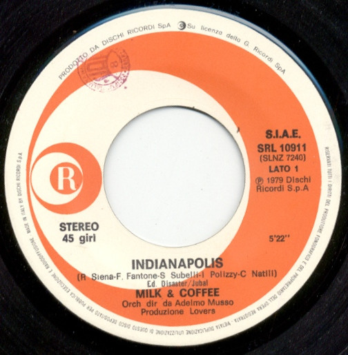 Milk And Coffee - Indianapolis | Ricordi (SRL 10911)