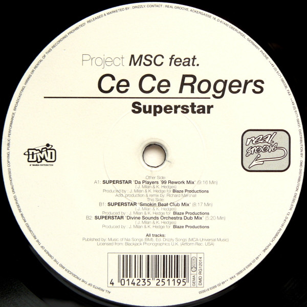 Project MSC Feat. Ce Ce Rogers - Superstar | Real Groove (RG 12014) - 2