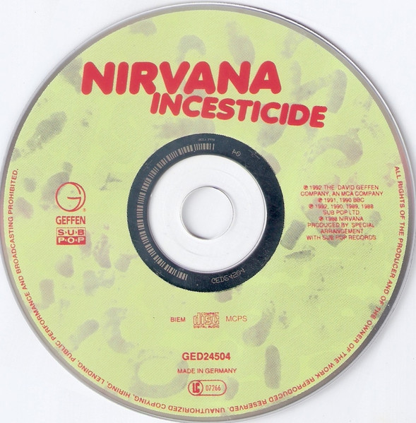 Nirvana - Incesticide | Geffen Records (GED24504) - 3