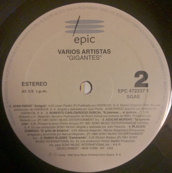 Various - Gigantes | Epic (EPC 472237 1) - 4 Various - Gigantes | Epic (EPC 472237 1) - 4