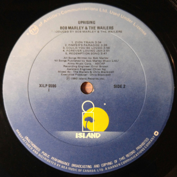 Bob Marley & The Wailers - Uprising | Island Records (XILP 9596) - 4