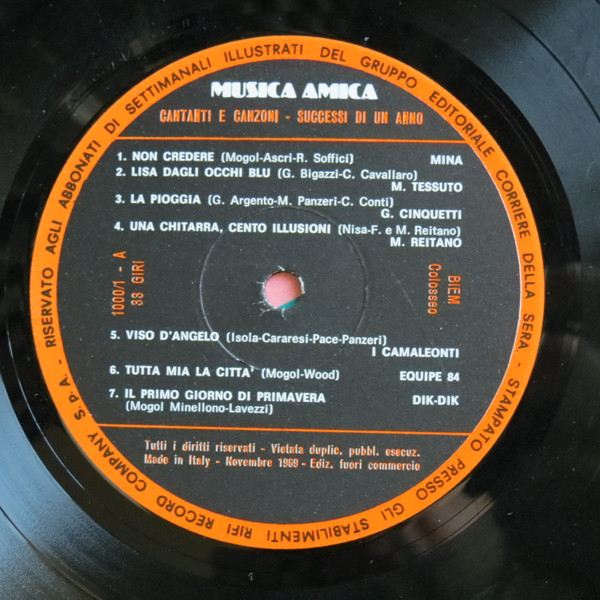 Various - Cantanti E Canzoni - Successi Di Un Anno | Musica Amica (1000/1) - 3 Various - Cantanti E Canzoni - Successi Di Un Anno | Musica Amica (1000/1) - 3