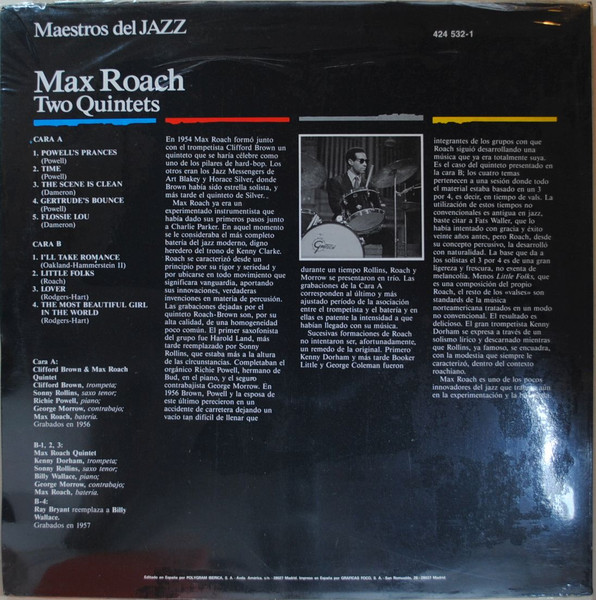 Max Roach - Two Quintets | EmArcy (424 532-1) - 3