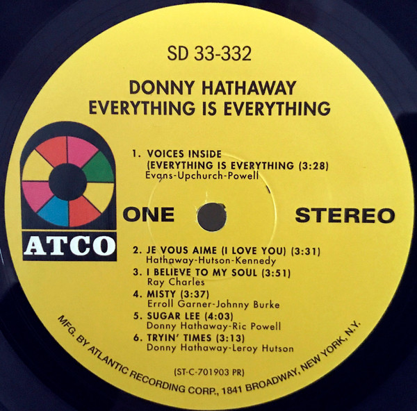 Donny Hathaway - Everything Is Everything | ATCO Records (SD 33-332) - 3 Donny Hathaway - Everything Is Everything | ATCO Records (SD 33-332) - 3