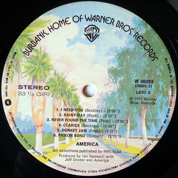 America - America | Warner Bros. Records (W 46093) - 4 America - America | Warner Bros. Records (W 46093) - 4