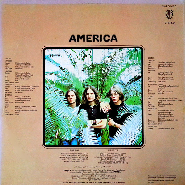 America - America | Warner Bros. Records (W 46093) - 2 America - America | Warner Bros. Records (W 46093) - 2