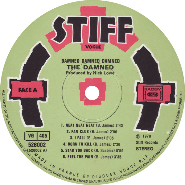 The Damned - Damned Damned Damned | Stiff Vogue (526002) - 3 The Damned - Damned Damned Damned | Stiff Vogue (526002) - 3