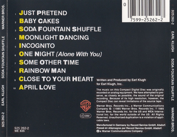 Earl Klugh - Soda Fountain Shuffle | Warner Bros. Records (925 262-2) - 2