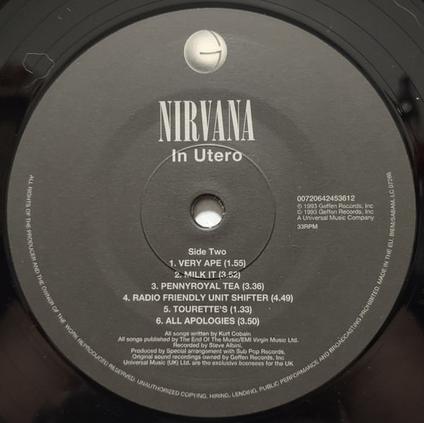 Nirvana - In Utero | Geffen Records (0720642453612) - 4