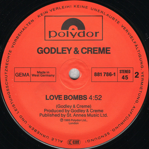 Godley & Creme - Cry (Extended Remix) | Polydor (881 786-1) - 2