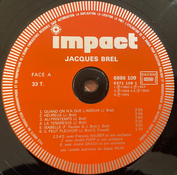 Jacques Brel - Jacques Brel | Impact (6886 109) - 3