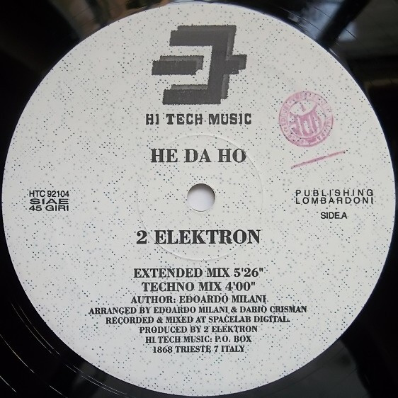 2 Elektron - He Da Ho | Hi Tech Music (HTC 92104) - main