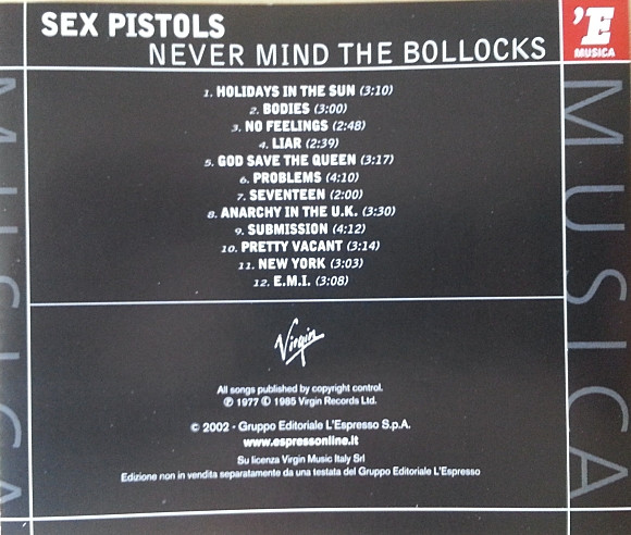 Sex Pistols - Never Mind The Bollocks Here's The Sex Pistols | L'Espresso (BME 67) - 2