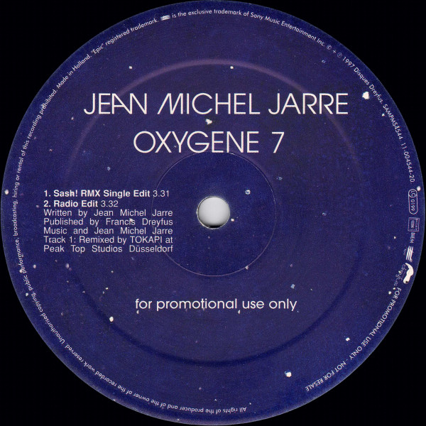 Jean-Michel Jarre - Oxygene 7 | Epic (SAMPMS 4544) - 4 Jean-Michel Jarre - Oxygene 7 | Epic (SAMPMS 4544) - 4