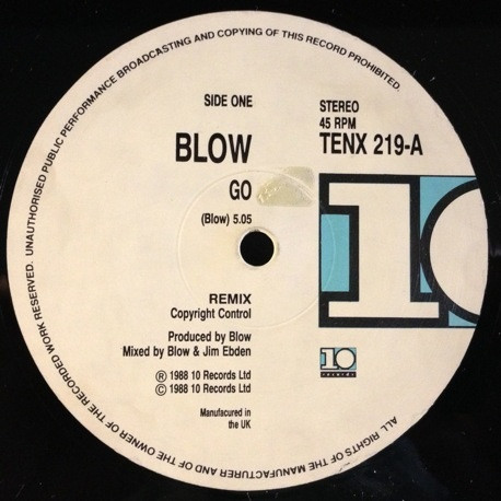 Blow - Go | 10 Records (TENX 219) - main