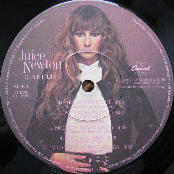 Juice Newton - Quiet Lies [Vinyl] | Capitol Records (ST-12210) - 3