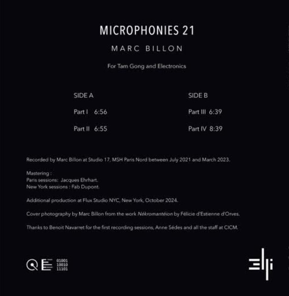 Marc Billon - Microphonies 21 | Elli Records (EL58) - 2