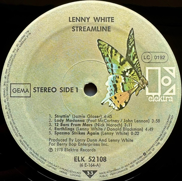Lenny White - Streamline | Elektra (ELK 52 108) - 3 Lenny White - Streamline | Elektra (ELK 52 108) - 3