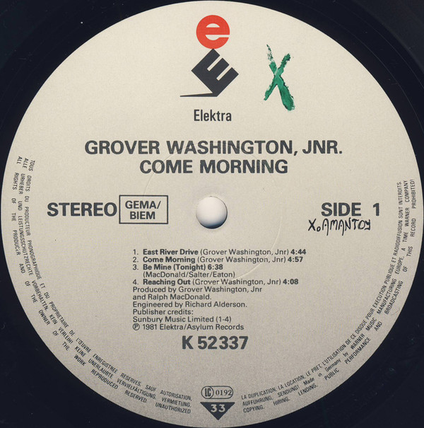 Grover Washington, Jr. - Come Morning | Elektra (ELK K 52 337) - 3