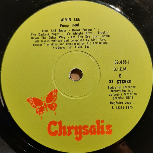 Alvin Lee - Pump Iron! | Chrysalis (89.438-I) - 4