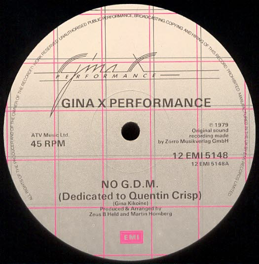 Gina X Performance - No G.D.M. / Nice Mover | EMI (12 EMI 5148) - 3