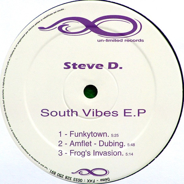 Steve D - South Vibes E.P. | Un-Limited Records (UR 003) - main