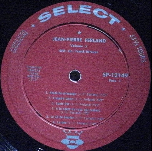 Jean-Pierre Ferland - Vol. 5 | Select (SP-12.149) - 3