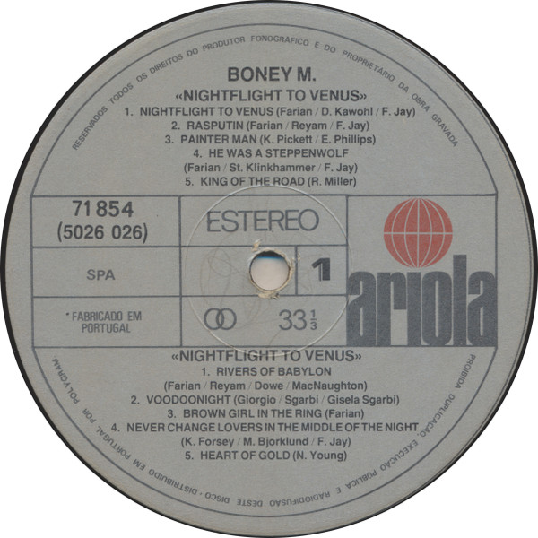 Boney M. - Nightflight To Venus | Ariola (71 854) - 3