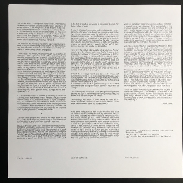 Keith Jarrett Trio - Changeless | ECM Records (ECM 1392) - 3