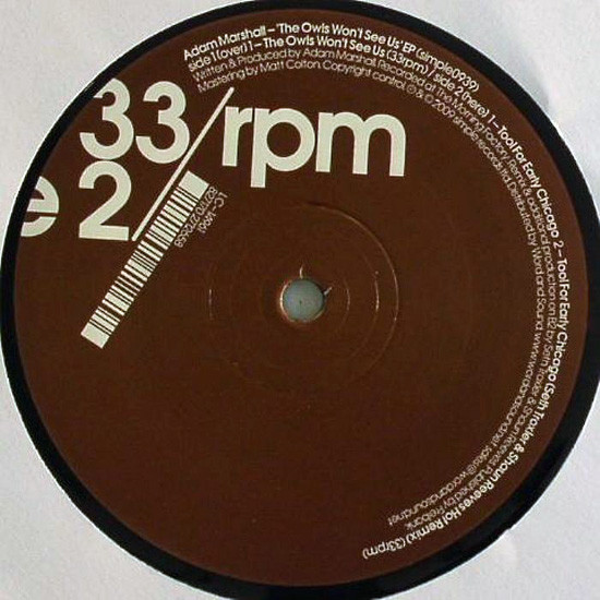 Adam Marshall - The Owls Won't See Us EP | Simple Records (simple0939) - 2 Adam Marshall - The Owls Won't See Us EP | Simple Records (simple0939) - 2