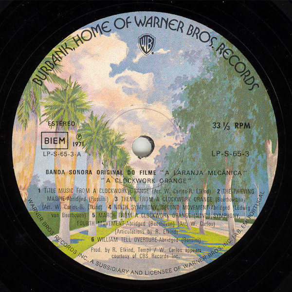 Various - Stanley Kubrick's A Clockwork Orange | Warner Bros. Records (LP-S-65-3) - 2