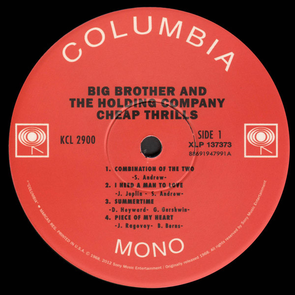 Big Brother & The Holding Company - Cheap Thrills LP -NUMBER 0985 | Legacy (88691947991) - 4 Big Brother & The Holding Company - Cheap Thrills LP -NUMBER 0985 | Legacy (88691947991) - 4