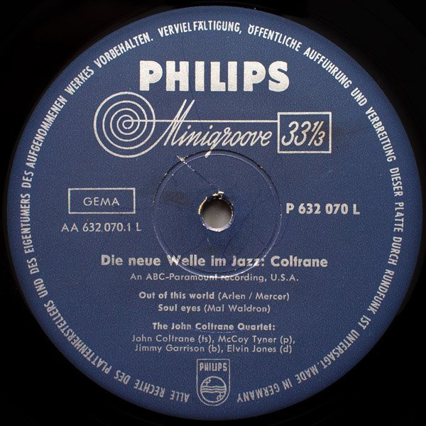 John Coltrane - Die Neue Welle Im Jazz | Philips (P 632 070 L) - 3 John Coltrane - Die Neue Welle Im Jazz | Philips (P 632 070 L) - 3