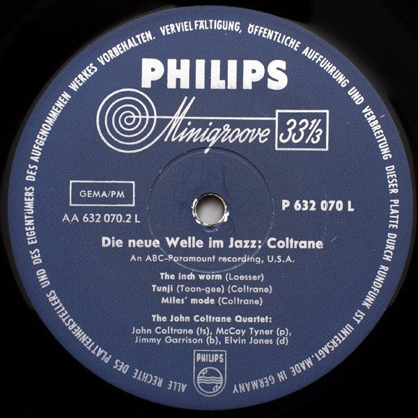 John Coltrane - Die Neue Welle Im Jazz | Philips (P 632 070 L) - 4 John Coltrane - Die Neue Welle Im Jazz | Philips (P 632 070 L) - 4