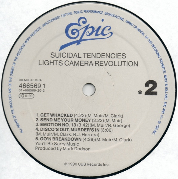 Suicidal Tendencies - Lights... Camera... Revolution | Epic (466569 1) - 4