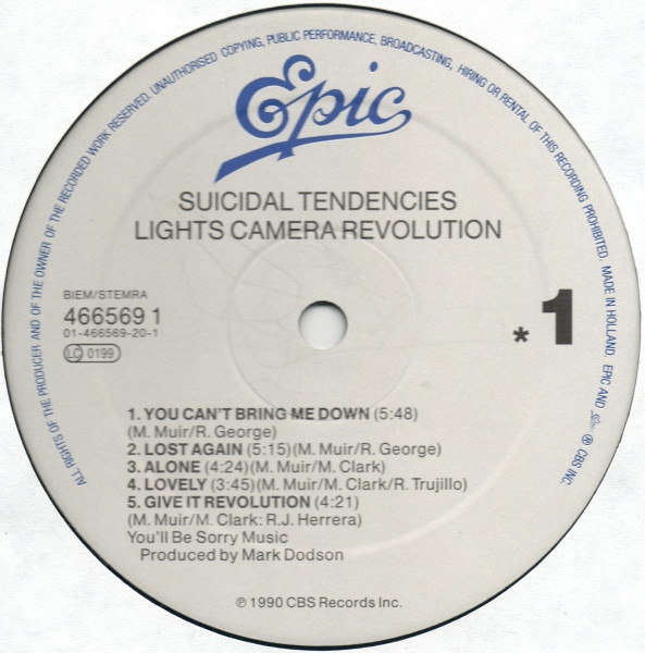 Suicidal Tendencies - Lights... Camera... Revolution | Epic (466569 1) - 3