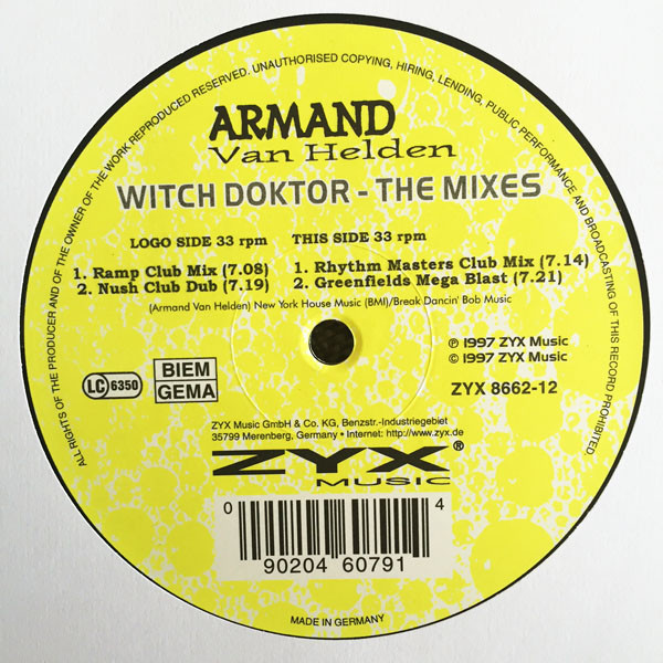 Armand Van Helden - Witch Doktor (The Mixes) | ZYX Music (ZYX 8662-12) - 4 Armand Van Helden - Witch Doktor (The Mixes) | ZYX Music (ZYX 8662-12) - 4