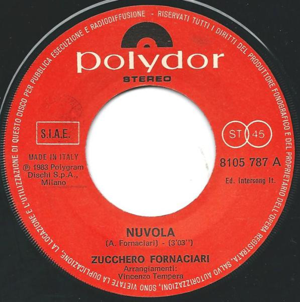 Zucchero - Nuvola | Polydor (8105 787) - 3