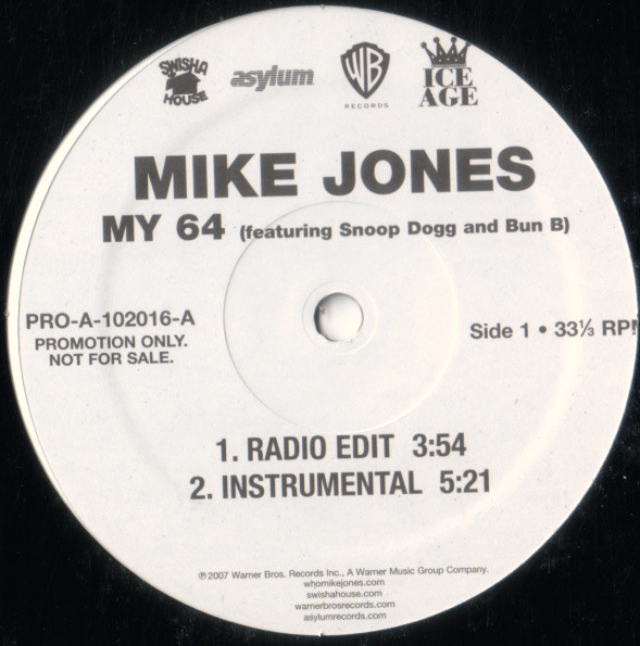 Mike Jones Feat. Snoop Dogg And Bun B - My 64 | Warner Bros. Records (PRO-A-102016-A)