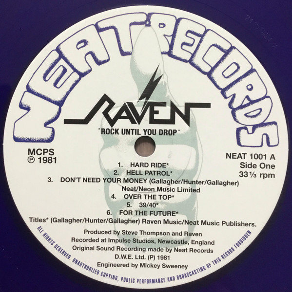Raven - Rock Until You Drop - Vinilo Humo Azul Y Morado | Culture Factory (CFU9C5313) - 4 Raven - Rock Until You Drop - Vinilo Humo Azul Y Morado | Culture Factory (CFU9C5313) - 4