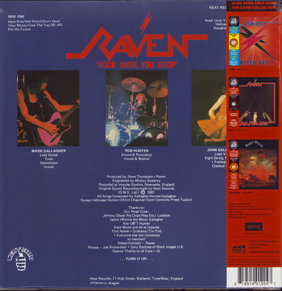 Raven - Rock Until You Drop - Vinilo Humo Azul Y Morado | Culture Factory (CFU9C5313) - 2 Raven - Rock Until You Drop - Vinilo Humo Azul Y Morado | Culture Factory (CFU9C5313) - 2