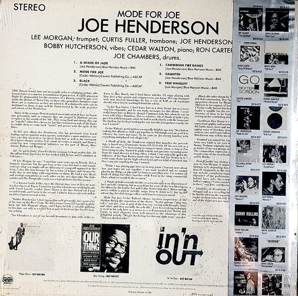 Joe Henderson - Mode For Joe | Blue Note (BST 84227) - 3 Joe Henderson - Mode For Joe | Blue Note (BST 84227) - 3
