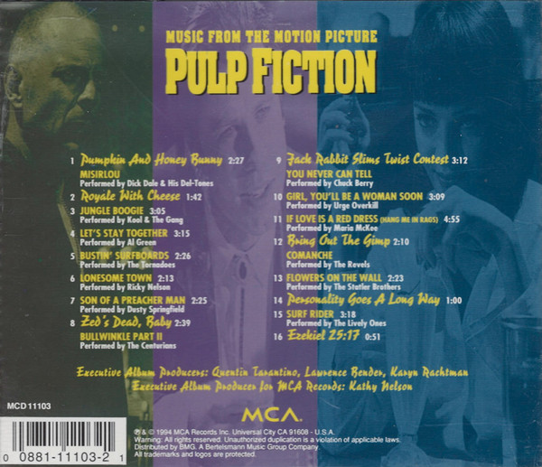 Various - Pulp Fiction (Music From The Motion Picture) | MCA Records (MCD 11103) - 2 Various - Pulp Fiction (Music From The Motion Picture) | MCA Records (MCD 11103) - 2