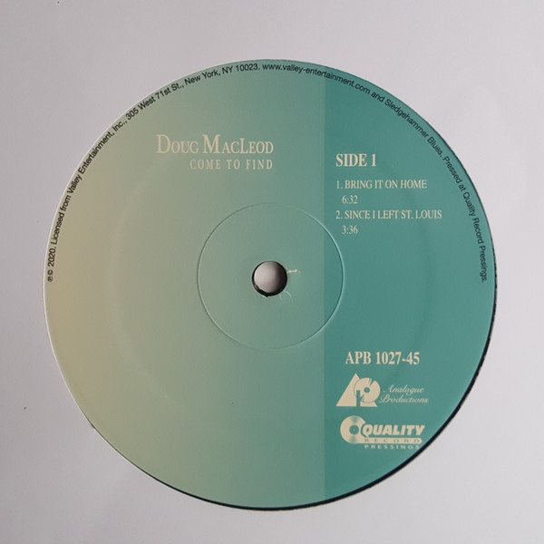 Doug MacLeod With Special Guest Charlie Musselwhite - Come To Find | Analogue Productions (APB 1027-45) - 2