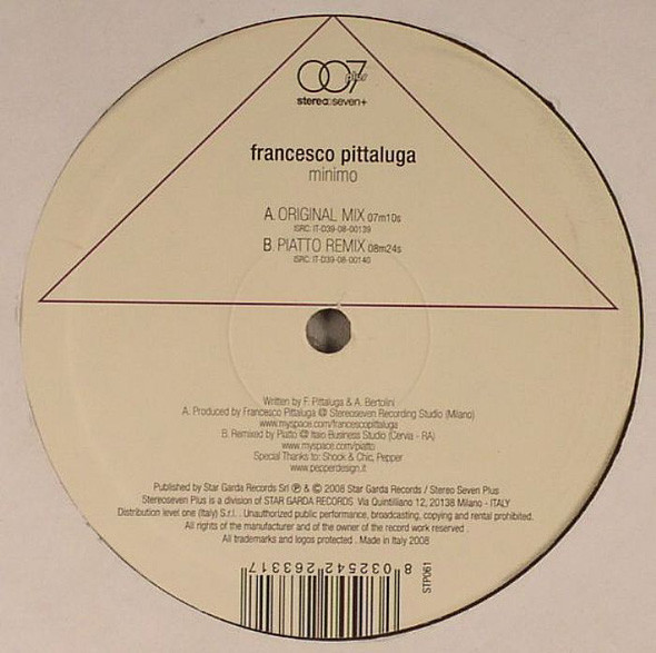 Francesco Pittaluga - Minimo | Stereoseven Plus (STP061) - 2